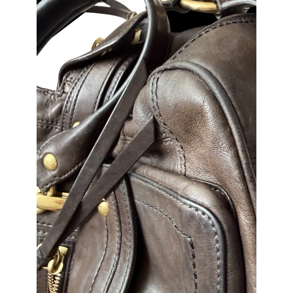 COACH 12475 Hampton Lindsay Espresso Brown Leather Brass Turnlock Hangtag y2k - Picture 11 of 14